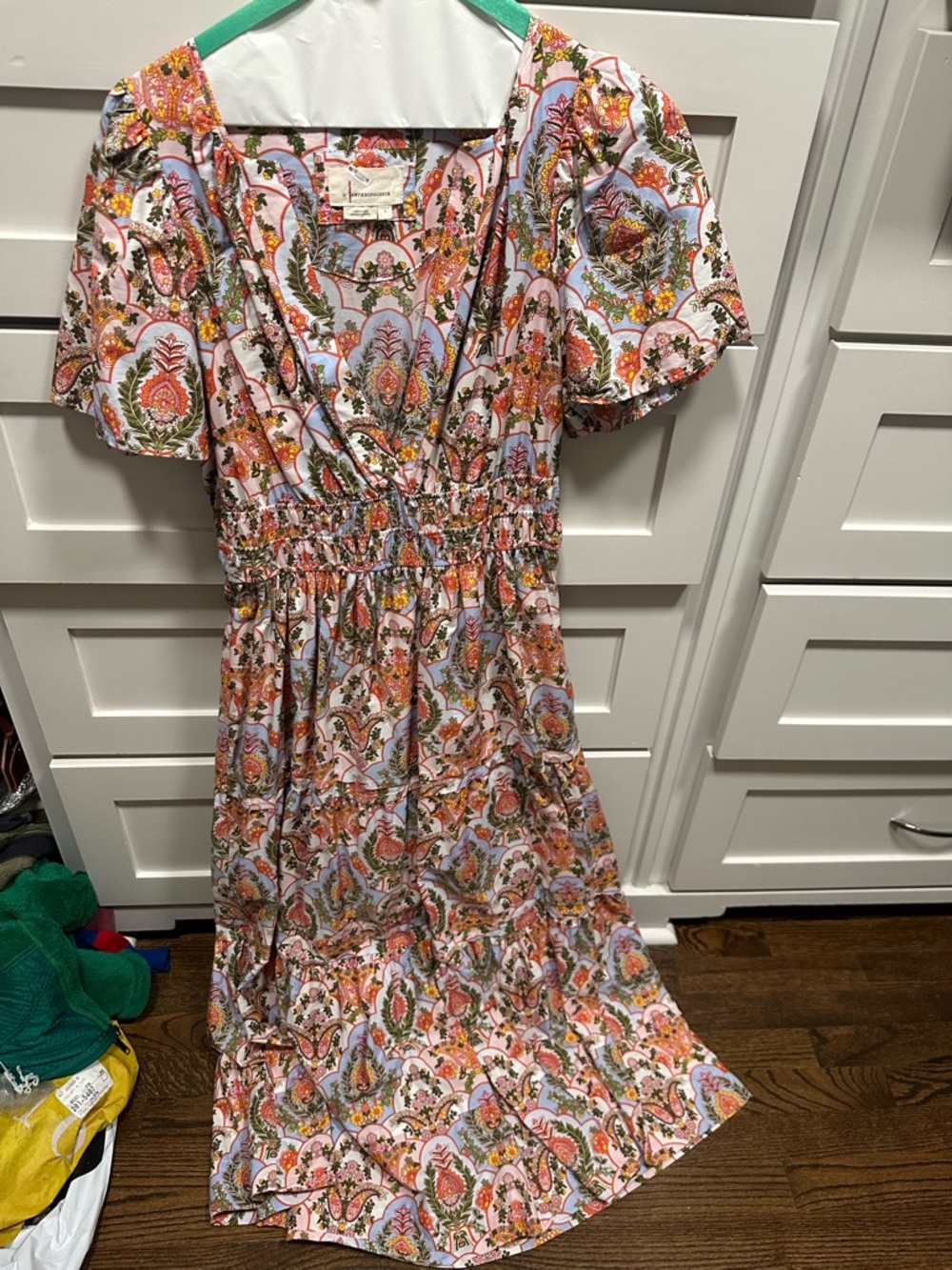 Anthropologie somerset maxi Pink and Orange Paisley Maxi Dress